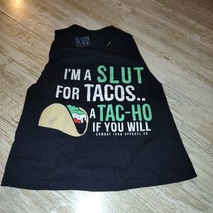 Black Graphic Tank Top